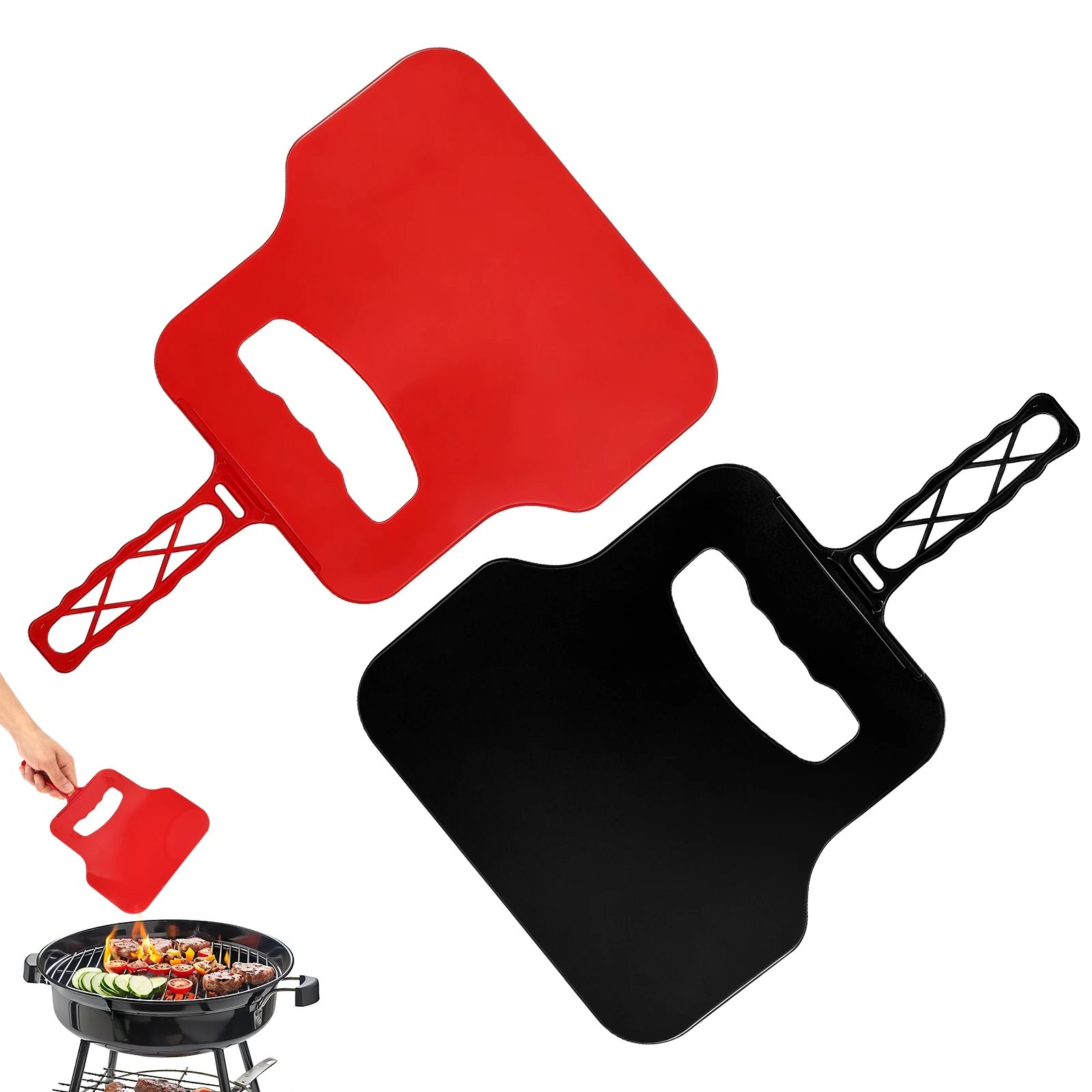 Outdoor Camping Cooking Set - مولد رياح يدوي بلاستيكي، مروحة يدوية