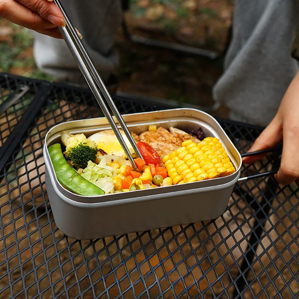Outdoor Camping Cooking Set - أدوات طهي خفيفة الوزن للتخييم، صندوق