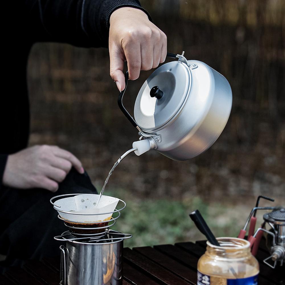 Outdoor Camping Youtube - إبريق شاي محمول للاستخدام الخارجي سعة