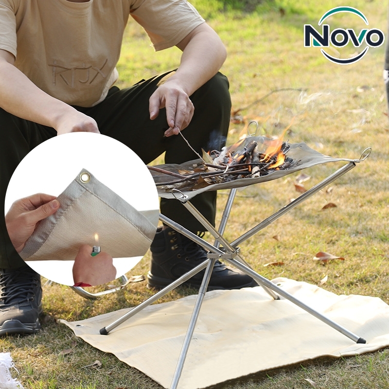 Outdoor Camping Fire Pit - بساط مقاوم للحريق للتخييم في الهواء