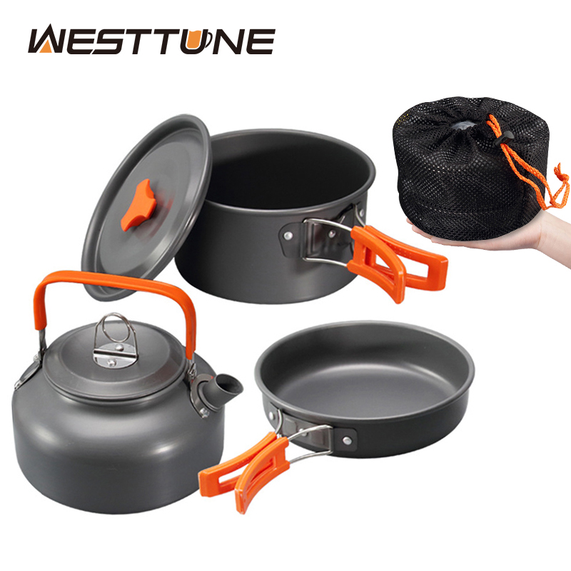 Outdoor Camping Cooking Set - WESTTUNE التخييم طقم حلل استانلس ستيل
