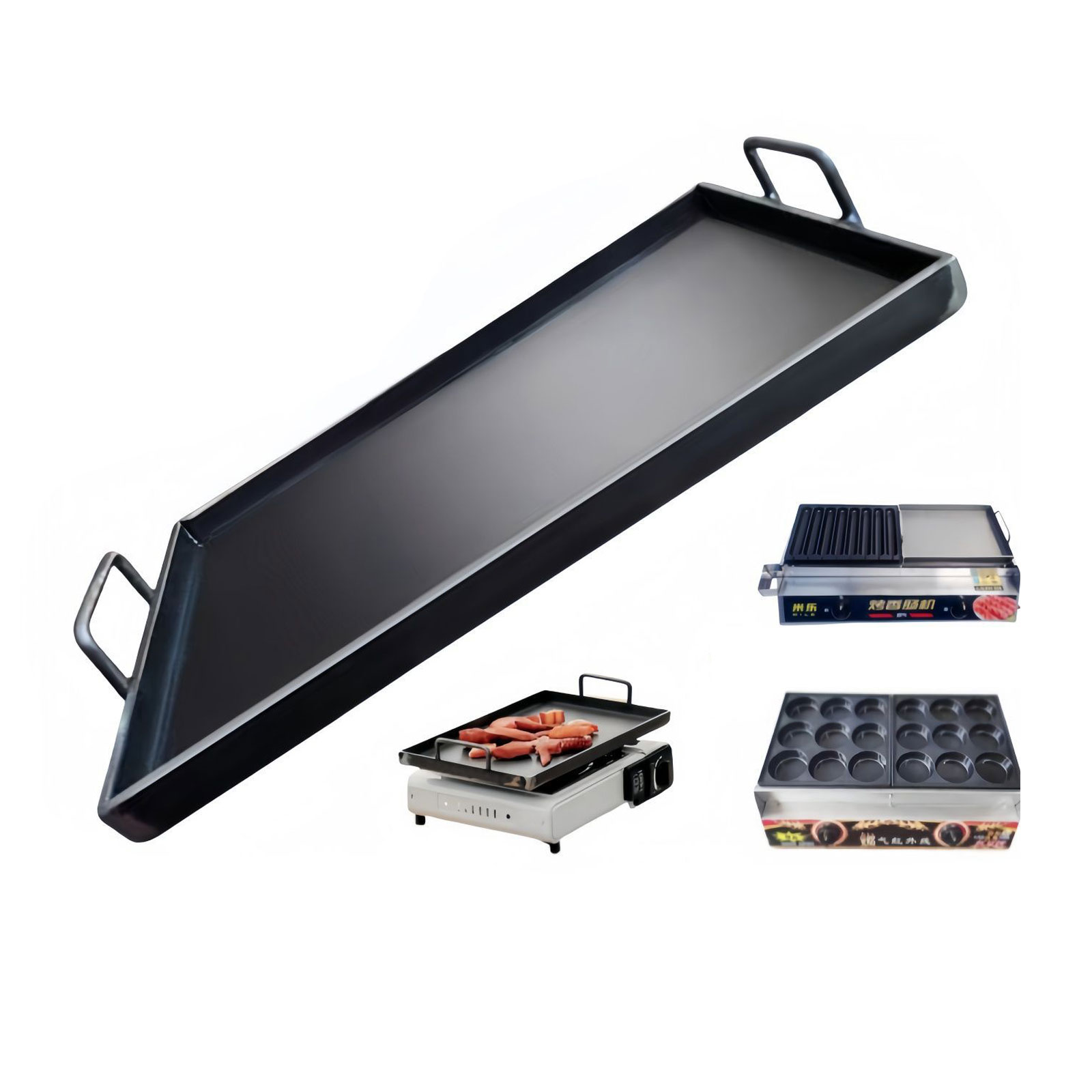 Outdoor Camping Griddle - صينية شواء محمولة للتخييم، مقلاة غير