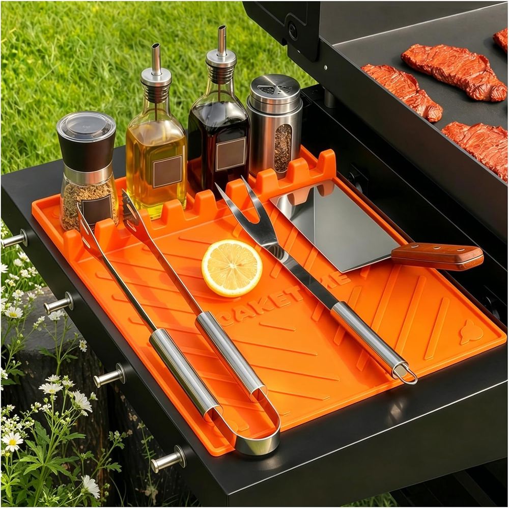 Outdoor Camping Griddle - حصائر شواء سيليكون أو ملحقات الشواء،