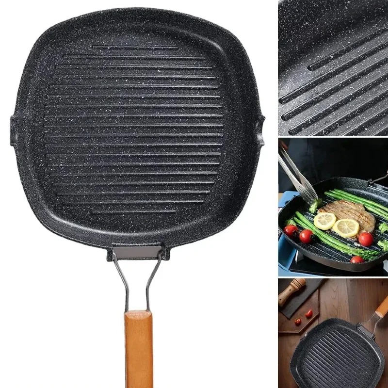 Outdoor Camping Griddle - مقلاة شواء مربعة للستيك مع مقبض