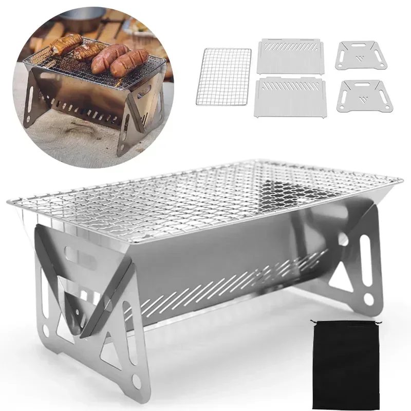 Outdoor Camping Fire Pit - شواية باربكيو محمولة قابلة للطي، مواقد