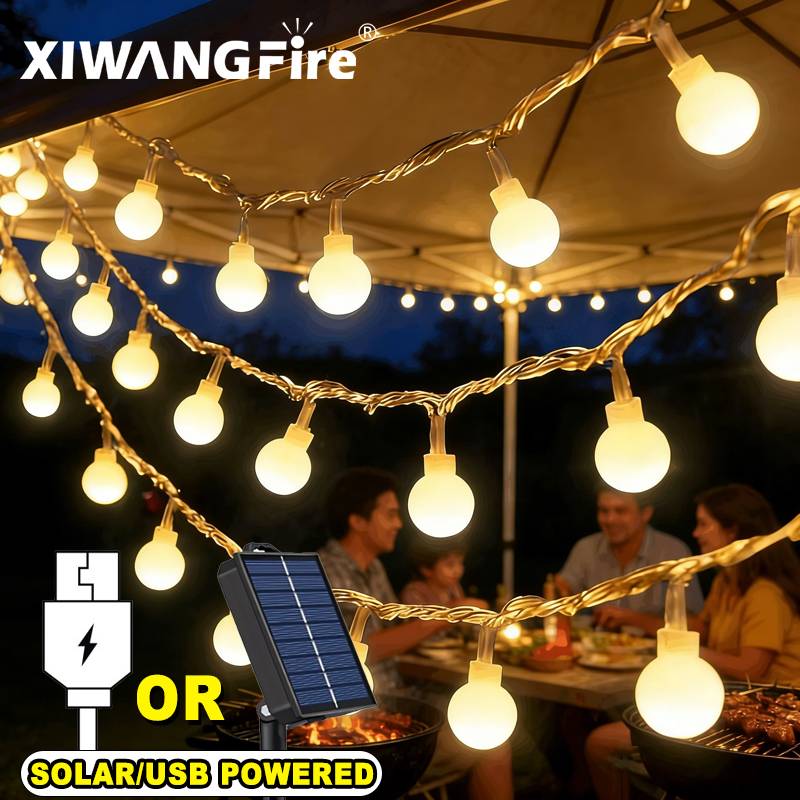 أضواء خيطية تعمل بالطاقة الشمس - مراجعة Outdoor Camping Lighting وسعره