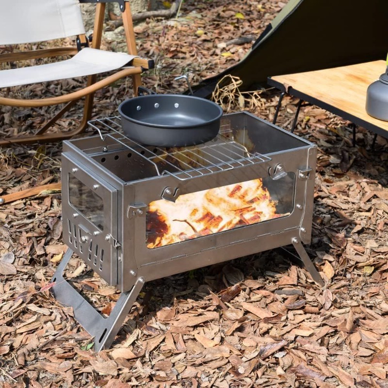 430 الفولاذ المقاوم للصدأ المح - مراجعة Outdoor Camping Fire Pit وسعره