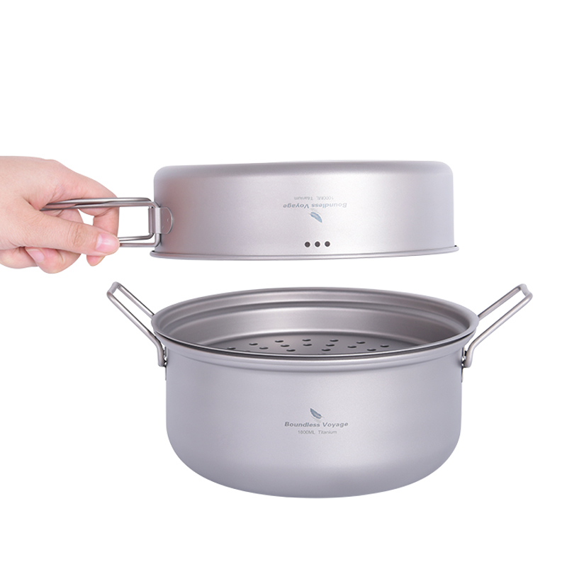 طقم أواني طهي التيتانيوم من Bo - مراجعة Camp Cooking Set وسعره