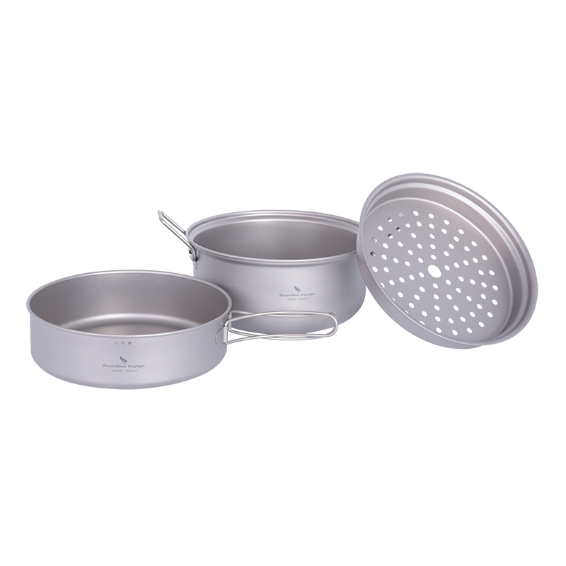 طقم أواني طهي التيتانيوم من Bo - مراجعة Camp Cooking Set وسعره