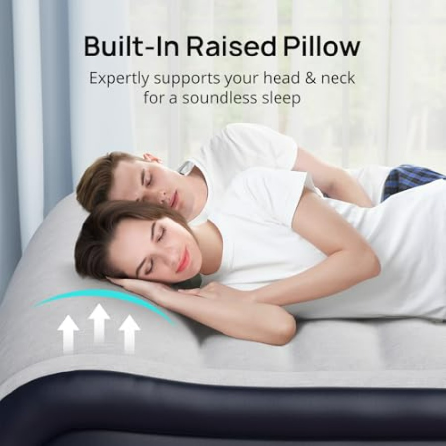 فراش هوائي كوين مع مضخة مدمجة  - مراجعة Camp Pillow Compressible وسعره