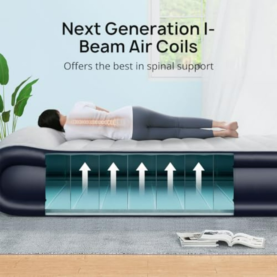 فراش هوائي كوين مع مضخة مدمجة  - مراجعة Camp Pillow Compressible وسعره
