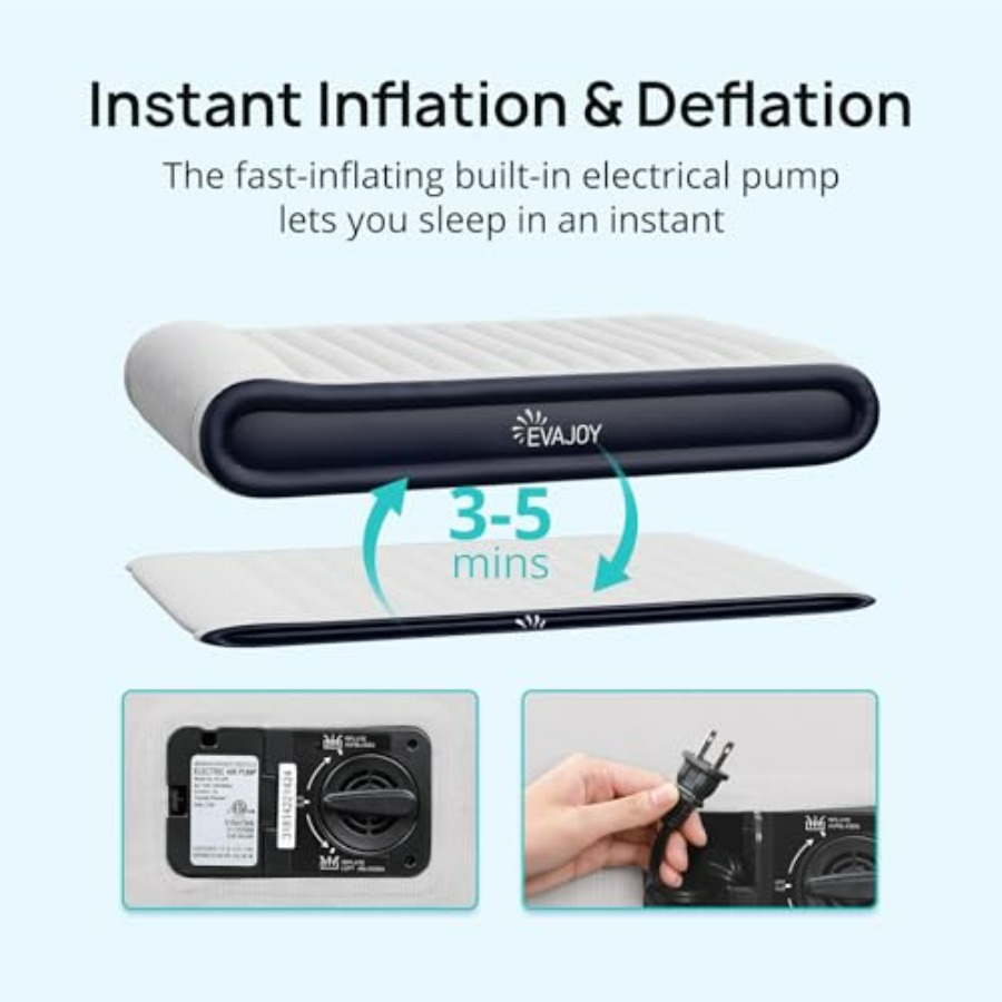 فراش هوائي كوين مع مضخة مدمجة  - مراجعة Camp Pillow Compressible وسعره