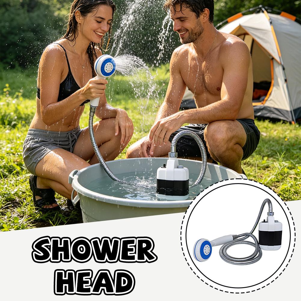 مضخة دش كهربائية محمولة قابلة  - مراجعة Portable Camping Shower وسعره