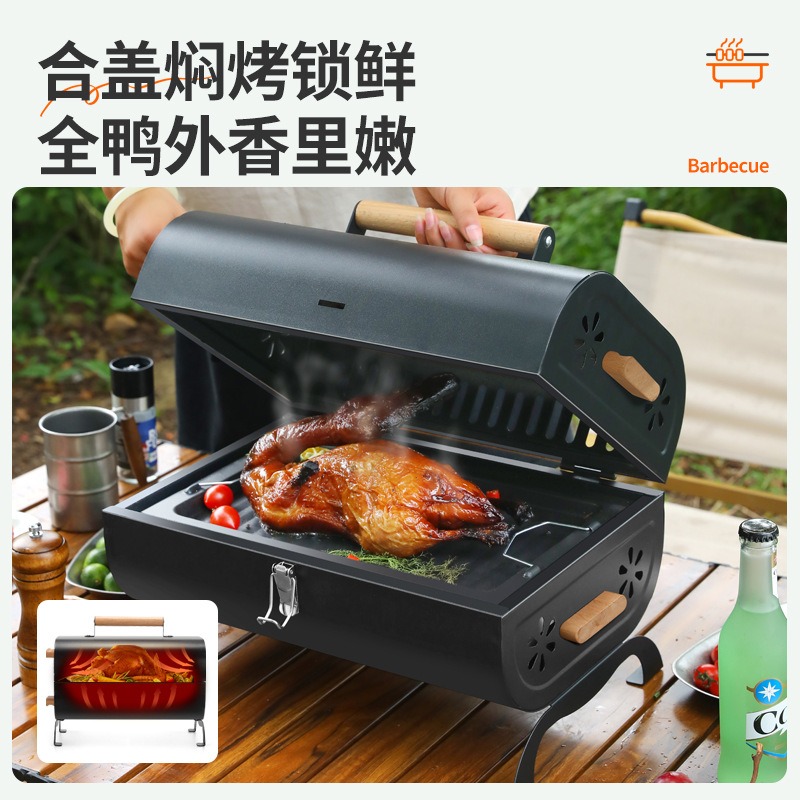 شواية منزلية 2 في 1 مع صينية ش - مراجعة Outdoor Camping Griddle وسعره