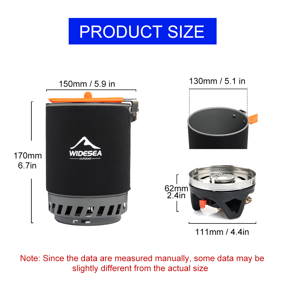 Widesea نظام الطبخ التخييم مع  - مراجعة Outdoor Camping Cooking Set وسعره