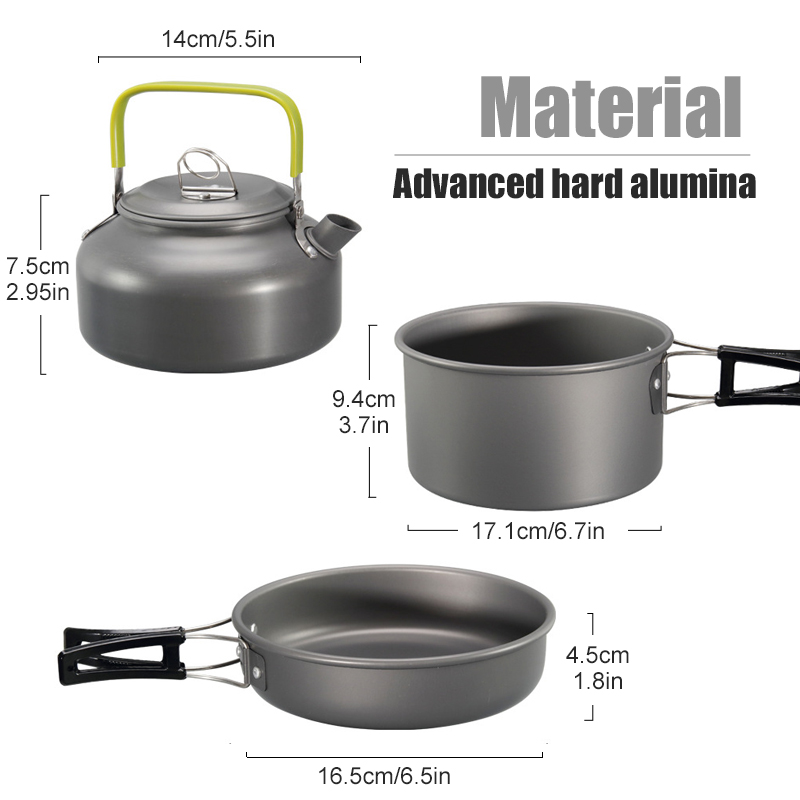WESTTUNE التخييم طقم حلل استان - مراجعة Outdoor Camping Cooking Set وسعره