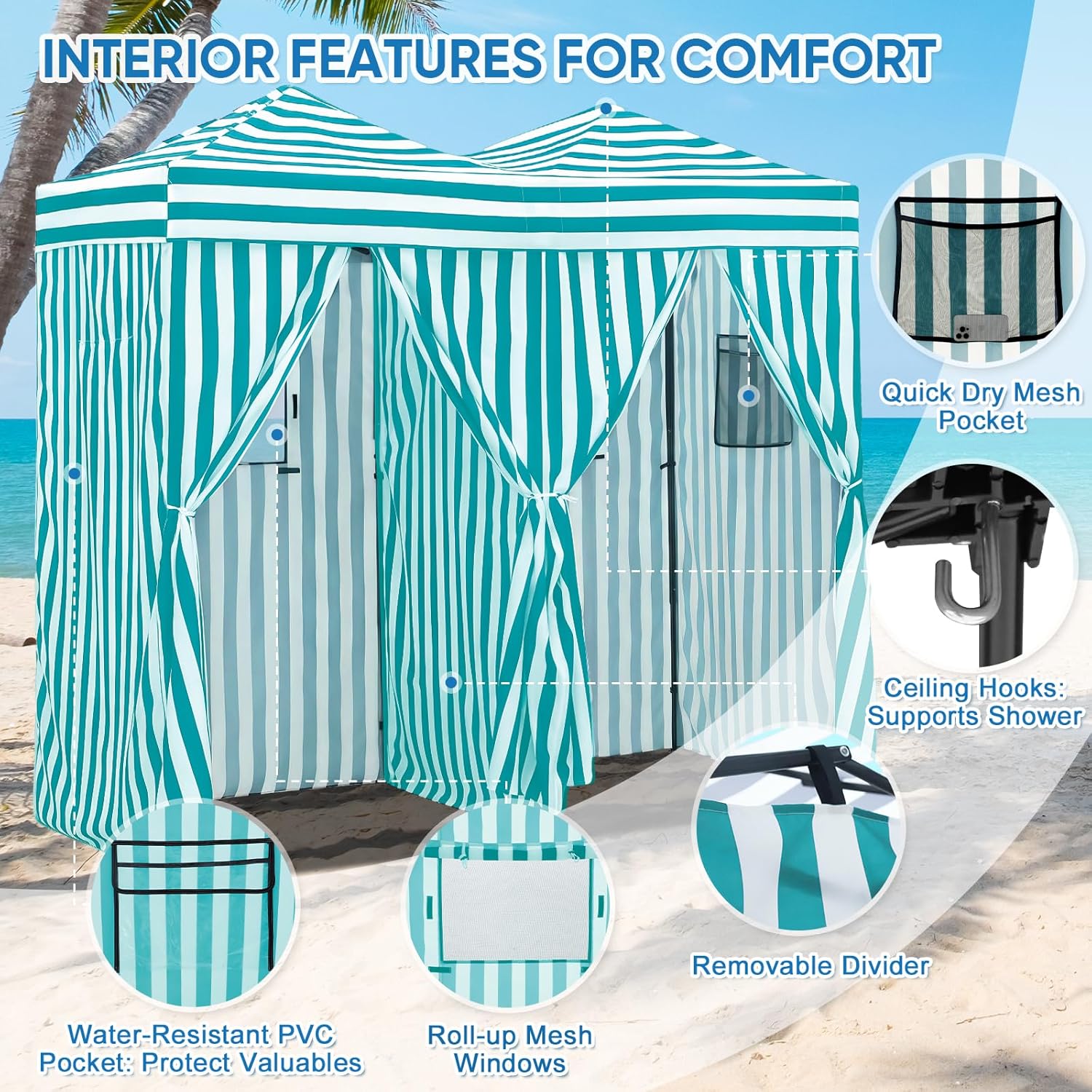 خيمة تبديل ملابس محمولة للاستخ - مراجعة Camping Tent وسعره