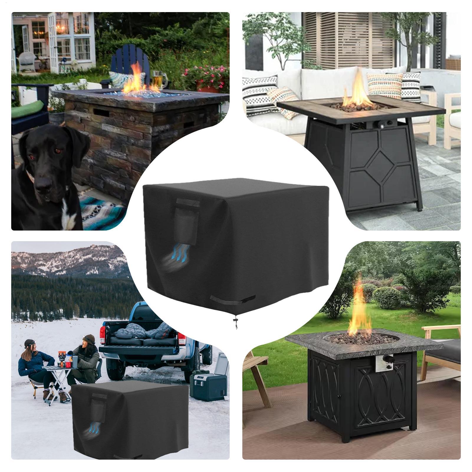 غطاء حفرة النار مربع 30 بوصة م - مراجعة Outdoor Indoor Camping وسعره