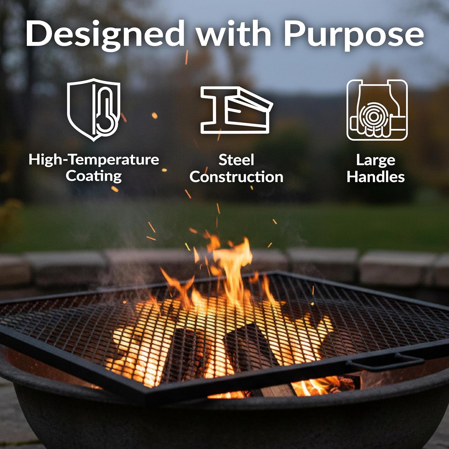 شبكة شواء فولاذية متينة مقاس 4 - مراجعة Outdoor Camping Fire Pit وسعره