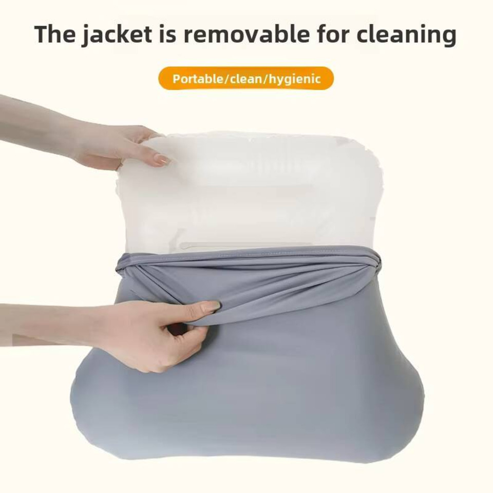 وسادة دعم قطني قابلة للنفخ تفج - مراجعة Camp Pillow Compressible وسعره
