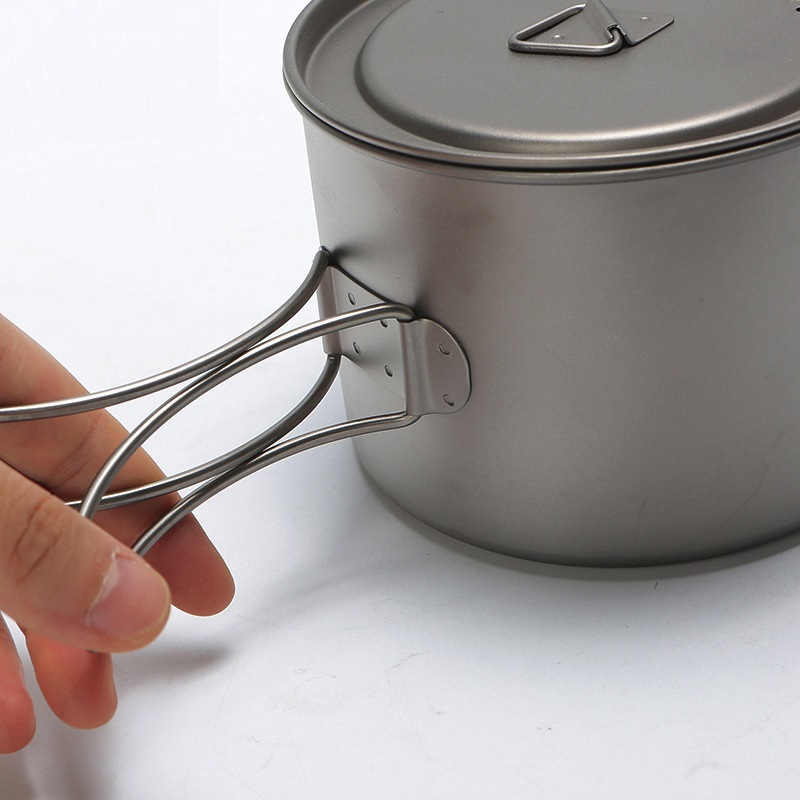 وعاء طبخ تيتانيوم بمقبض معلق ، - مراجعة Camp Cooking Set وسعره
