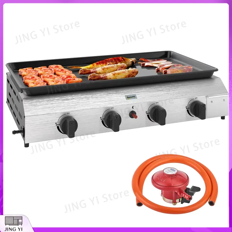 شواية غاز محمولة مع سطح غير لا - مراجعة Outdoor Camping Griddle وسعره