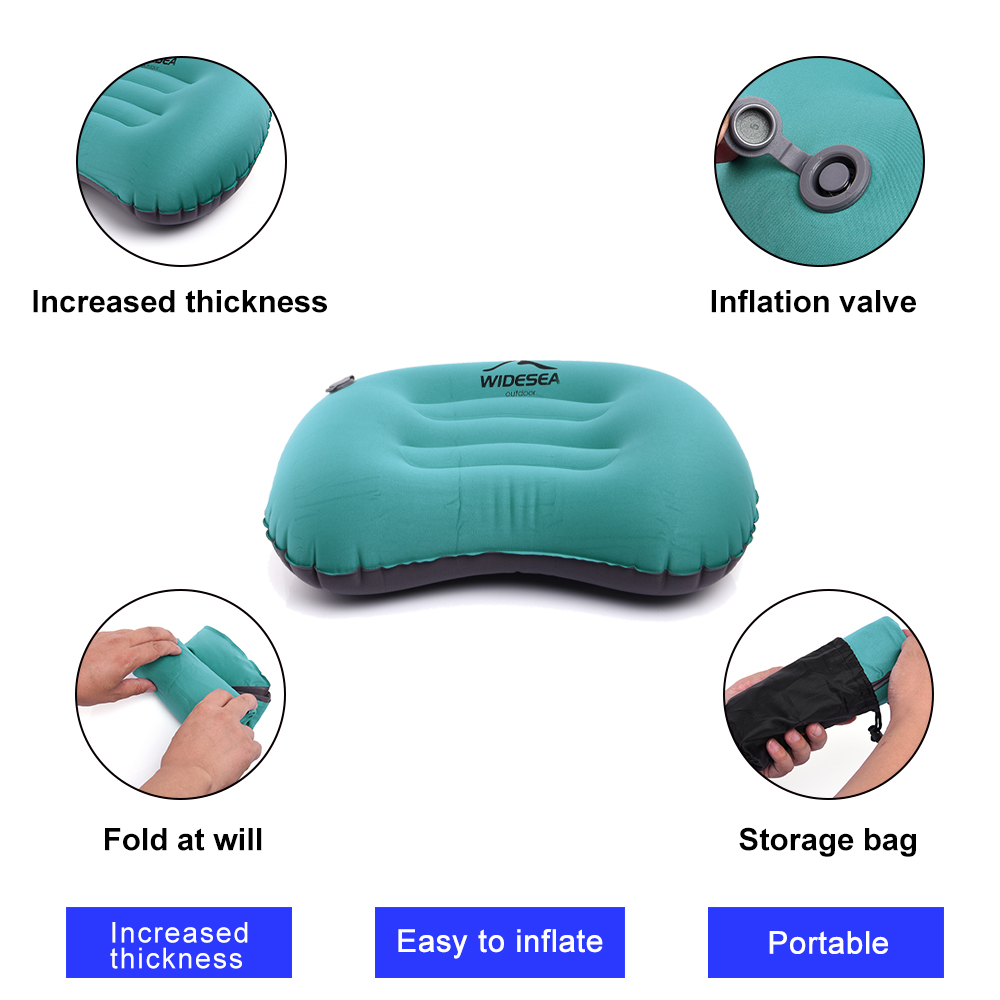 وايد سي وسادة قابلة للنفخ للتخ - مراجعة Camp Pillow Compressible وسعره
