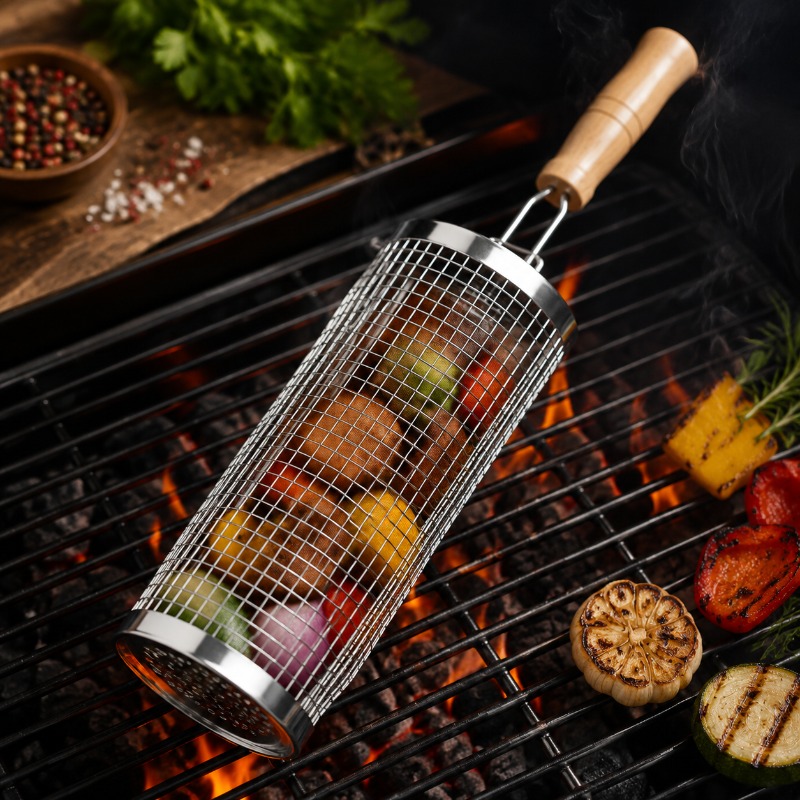 مجموعة سلة شواء دائرية من الفو - مراجعة Outdoor Camping Cooking Set وسعره