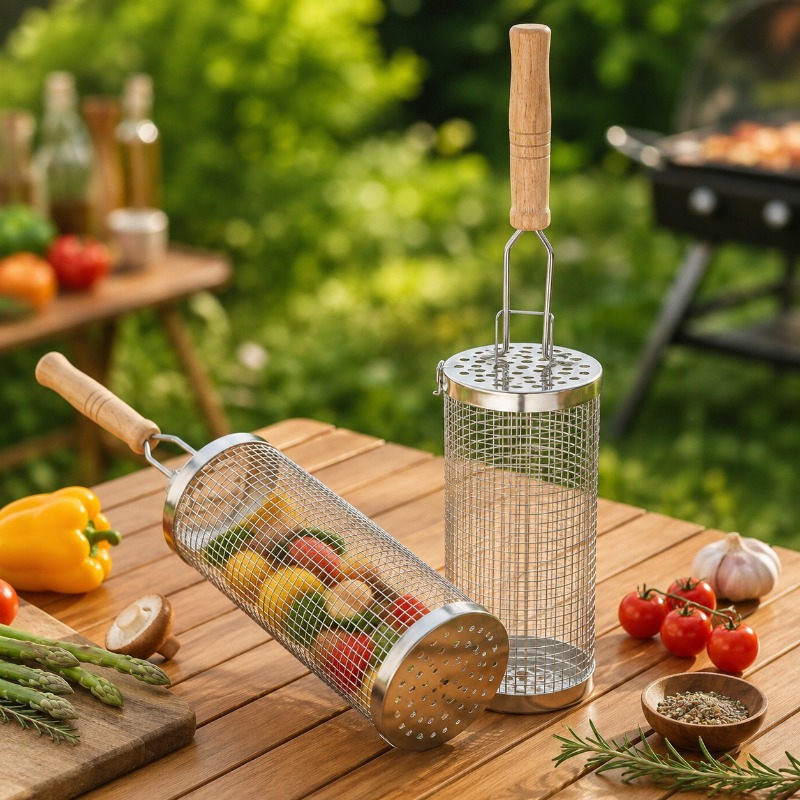 مجموعة سلة شواء دائرية من الفو - مراجعة Outdoor Camping Cooking Set وسعره