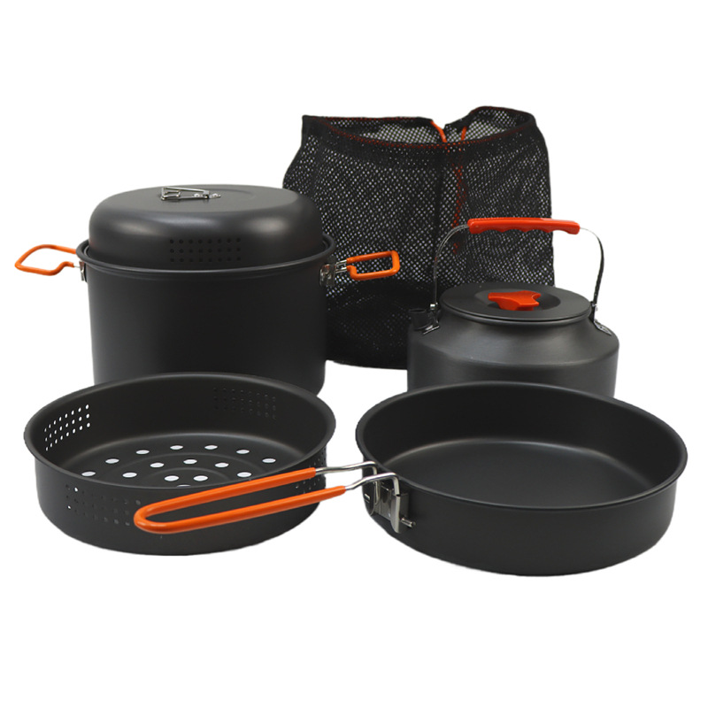 مجموعة أدوات طهي خارجية ، وعاء - مراجعة Outdoor Camping Cooking Set وسعره