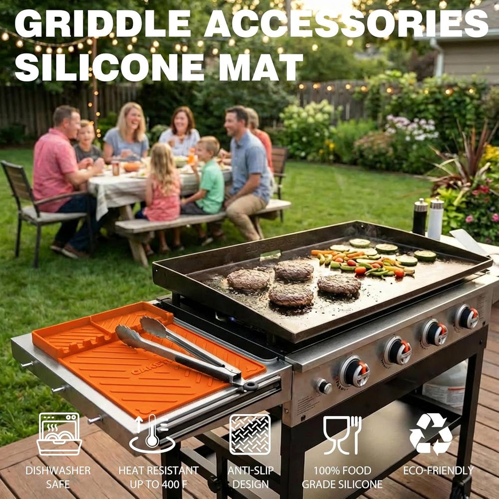 حصائر شواء سيليكون أو ملحقات ا - مراجعة Outdoor Camping Griddle وسعره