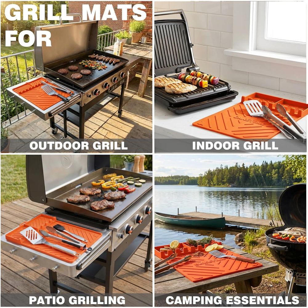 حصائر شواء سيليكون أو ملحقات ا - مراجعة Outdoor Camping Griddle وسعره