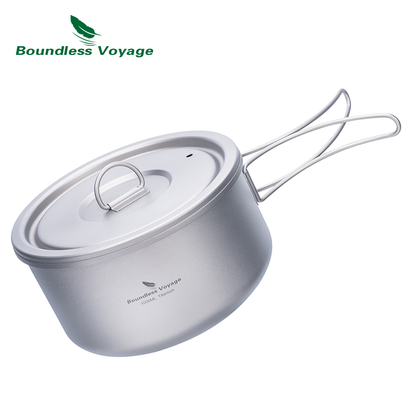 وعاء تخييم من التيتانيوم بدون  - مراجعة Outdoor Camping Cooking Set وسعره