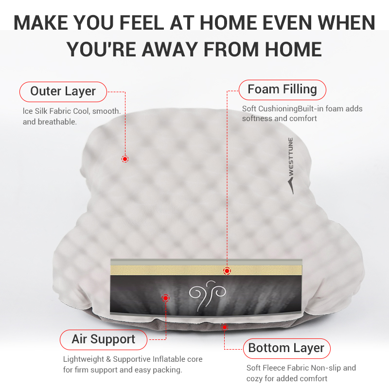 WESTTUNE التخييم وسادة قابلة ل - مراجعة Camp Pillow Compressible وسعره