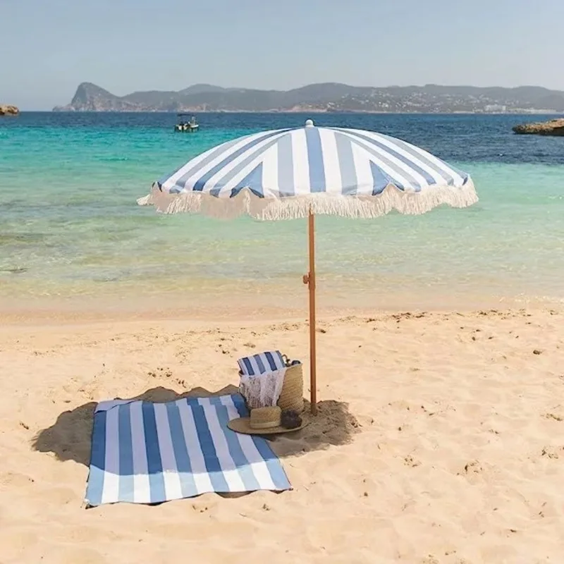 مظلة صفراء مخططة بطول 2 متر مع - مراجعة Outdoor Camping Events 2026 وسعره
