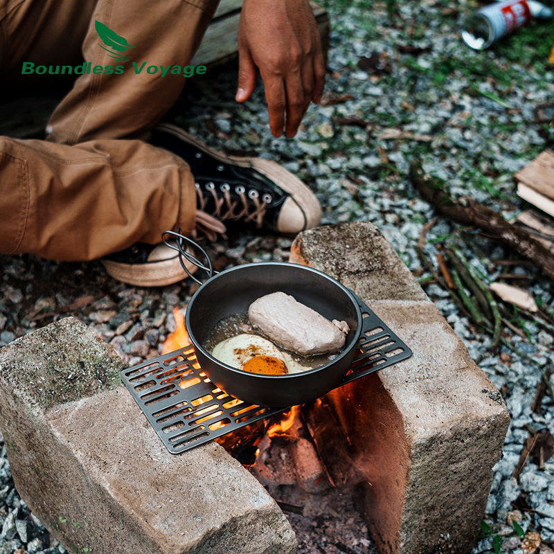طبق شواء شواء من التيتانيوم ،  - مراجعة Outdoor Camping Cooking Set وسعره